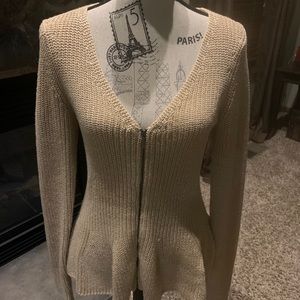 Boston Proper hour glass front zip sweater